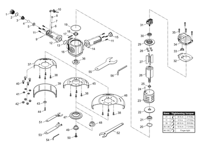 Fig-0 Diagram and Parts List for CP3340-SALAVAD  Chicago Pneumatic Grinder
